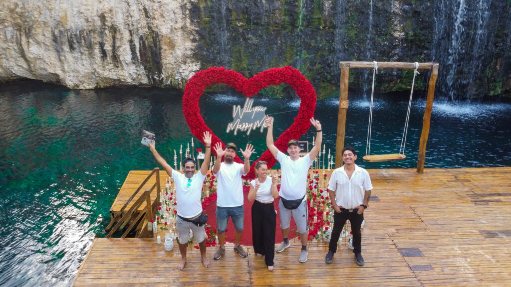 Mexico Proposal team of luxury proposal planners and photographers in Riviera Maya